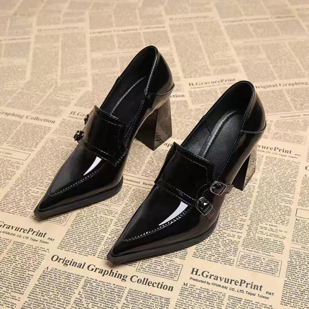 Women’s Slip-On Loafers – Pointed Toe Classic Heels