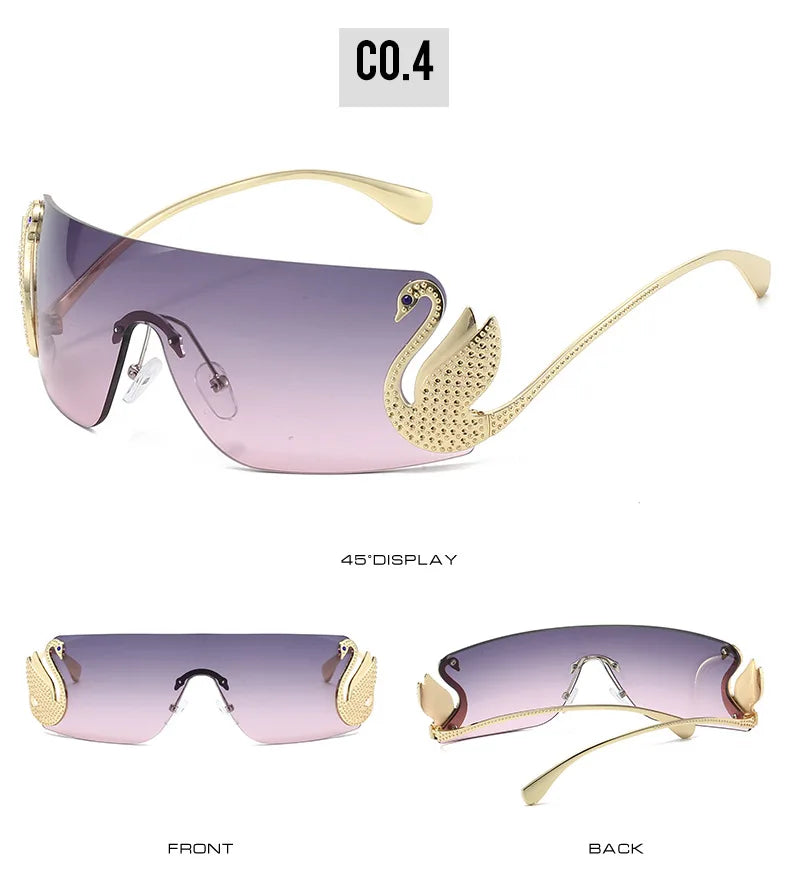 Vintage Luxury Rimless Sunglasses