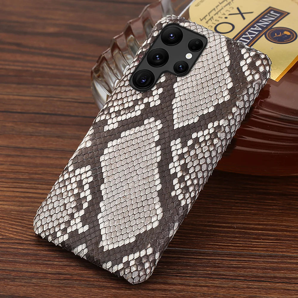 Samsung Galaxy Genuine Python Leather Case – Premium Snakeskin Back Cover