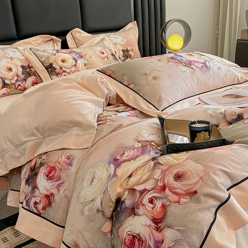 Elegant  Floral Vibrant Bedding Set