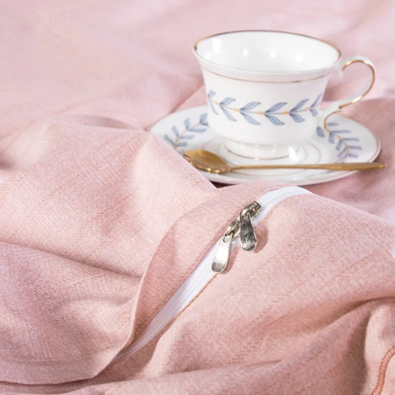  Vintage Chic Blooming Flowers Jacquard Bedding Set