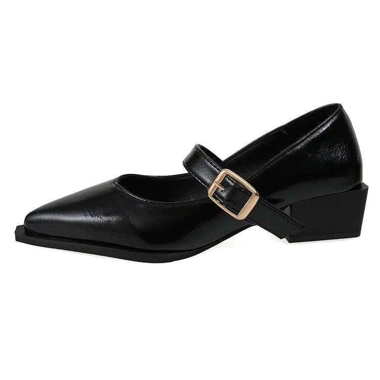 Pointed Toe Mary Jane Pumps