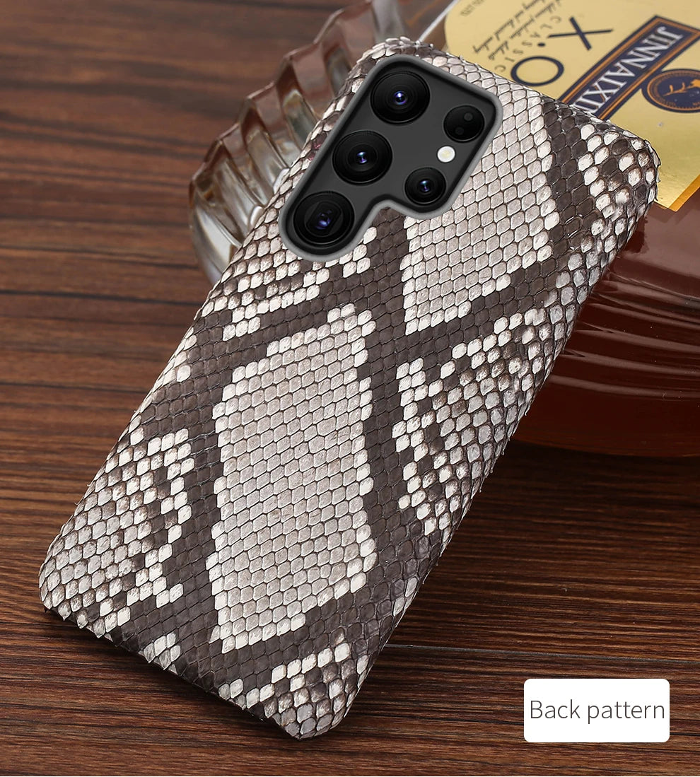 Samsung Galaxy Genuine Python Leather Case – Premium Snakeskin Back Cover