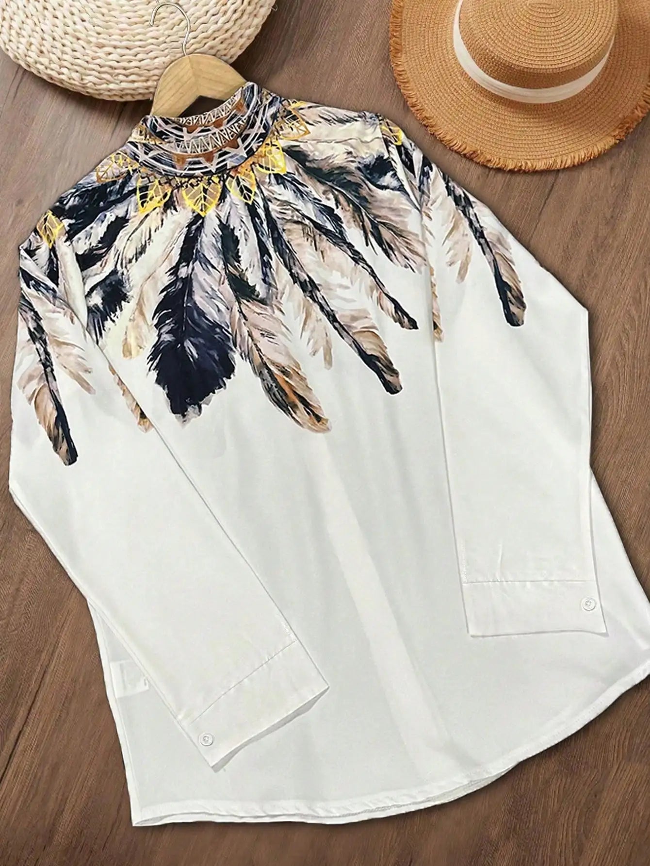 Native Western Ethnic Slim Fit Blouse