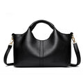 Leather Diagonal Crossbody Tote Bag