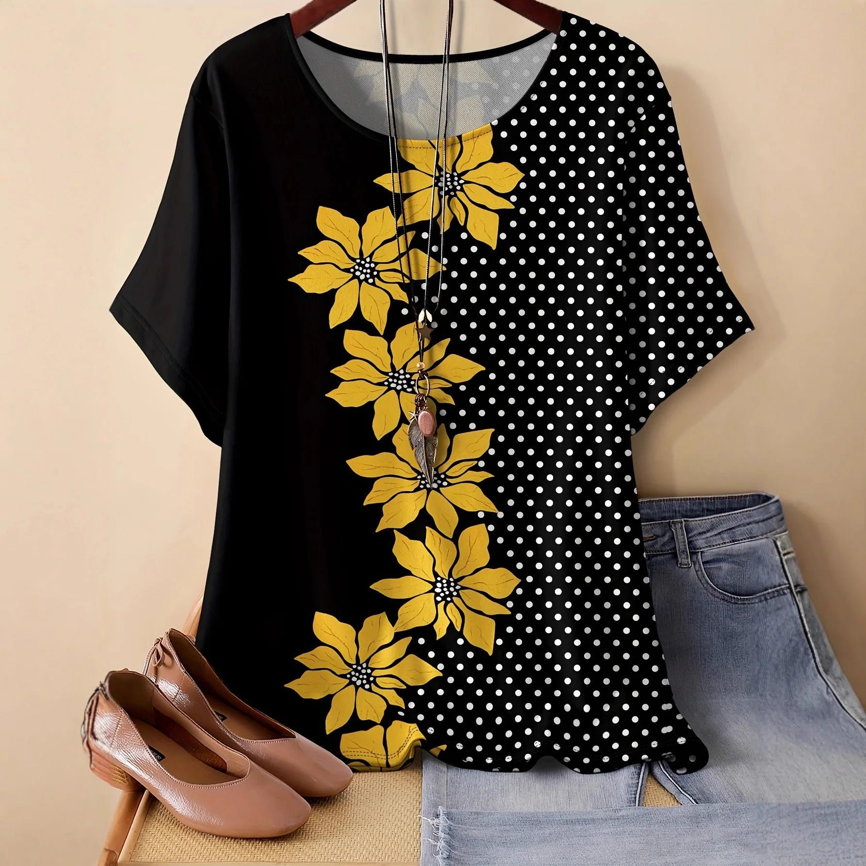 Summer Flower Butterfly T-Shirt