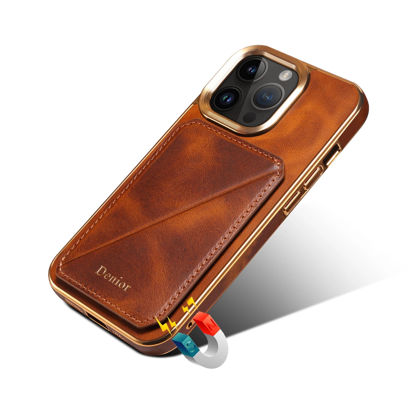 Denior iPhone Business Leather Case – Premium Protective Back Cover for iPhone