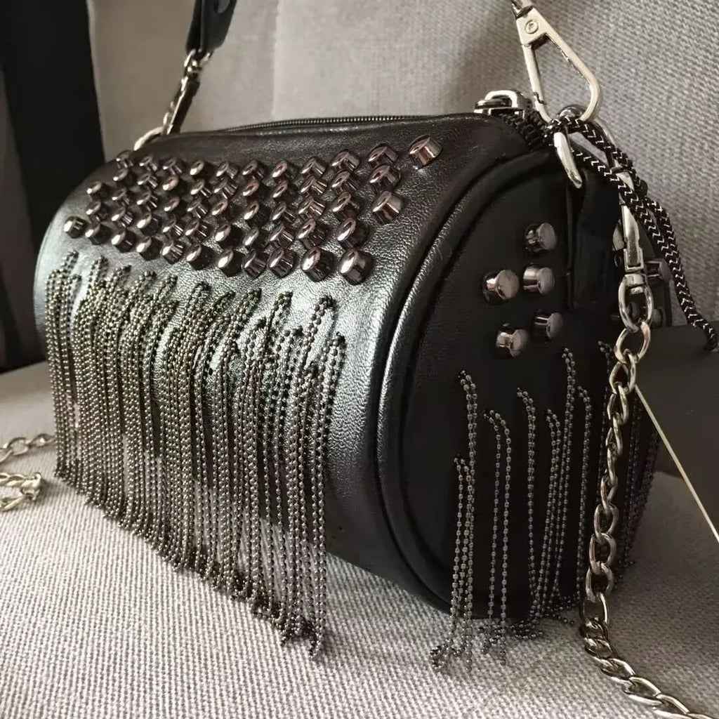 Tassel Rivet Women’s Shoulder & Crossbody Bag