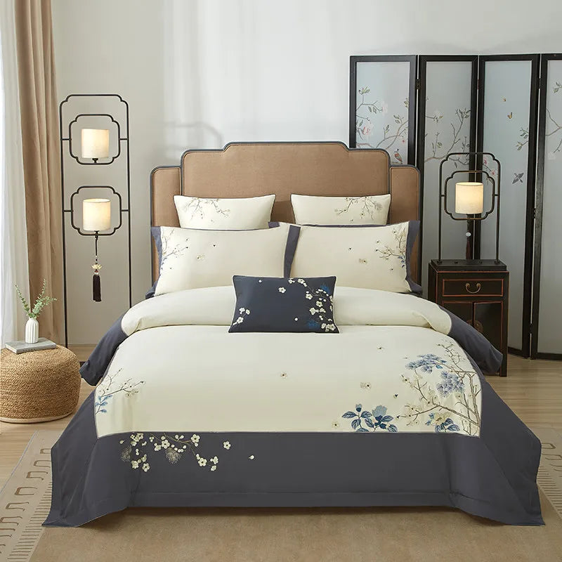 Luxurious Oriental Embroidery 600TC Egyptian Cotton