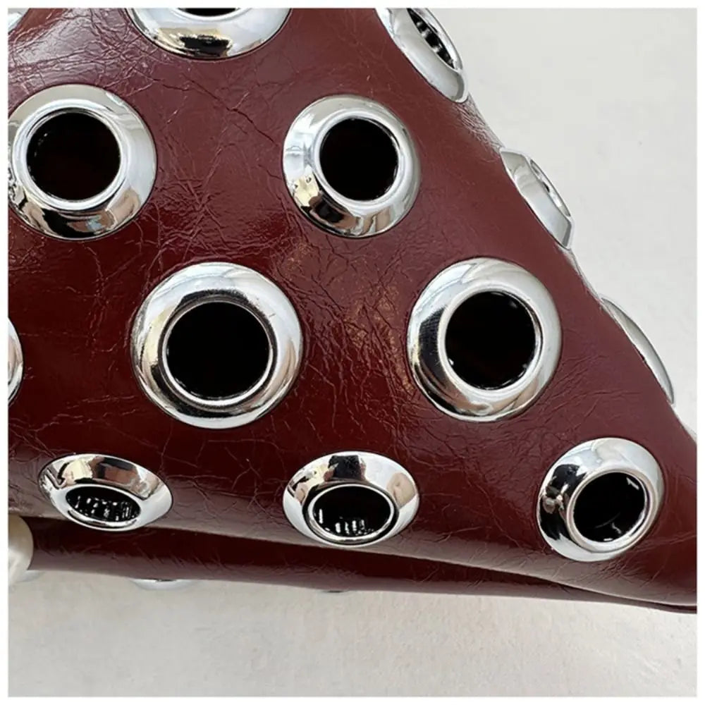 Unique Metal Stud Rivet Shoulder Bag