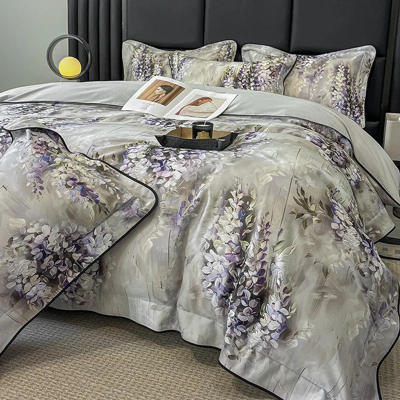 Elegant  Floral Vibrant Bedding Set