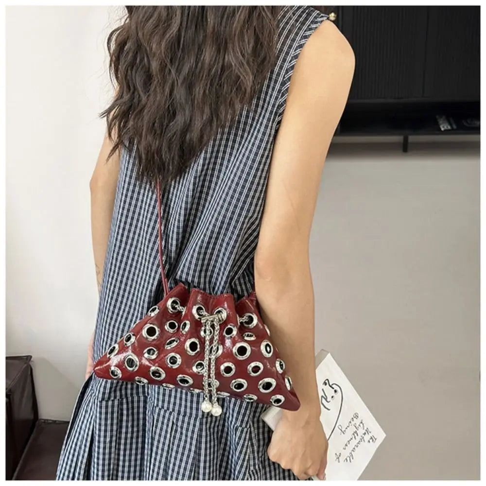 Unique Metal Stud Rivet Shoulder Bag