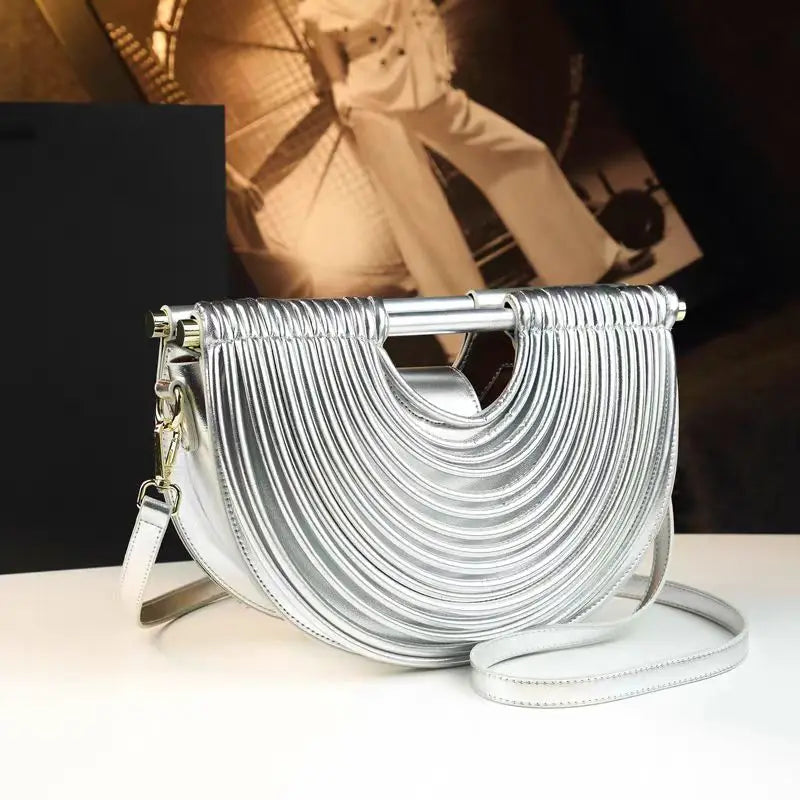 Gold Handwoven Hobo Bag Designer Evening Clutch