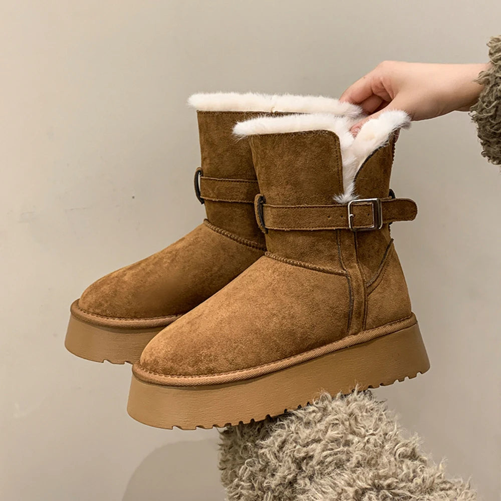 Women’s Suede Ankle Snow Boots