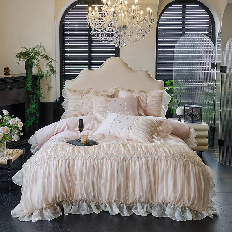 Luxury Sweet Princess Style French Cotton Bedding Set