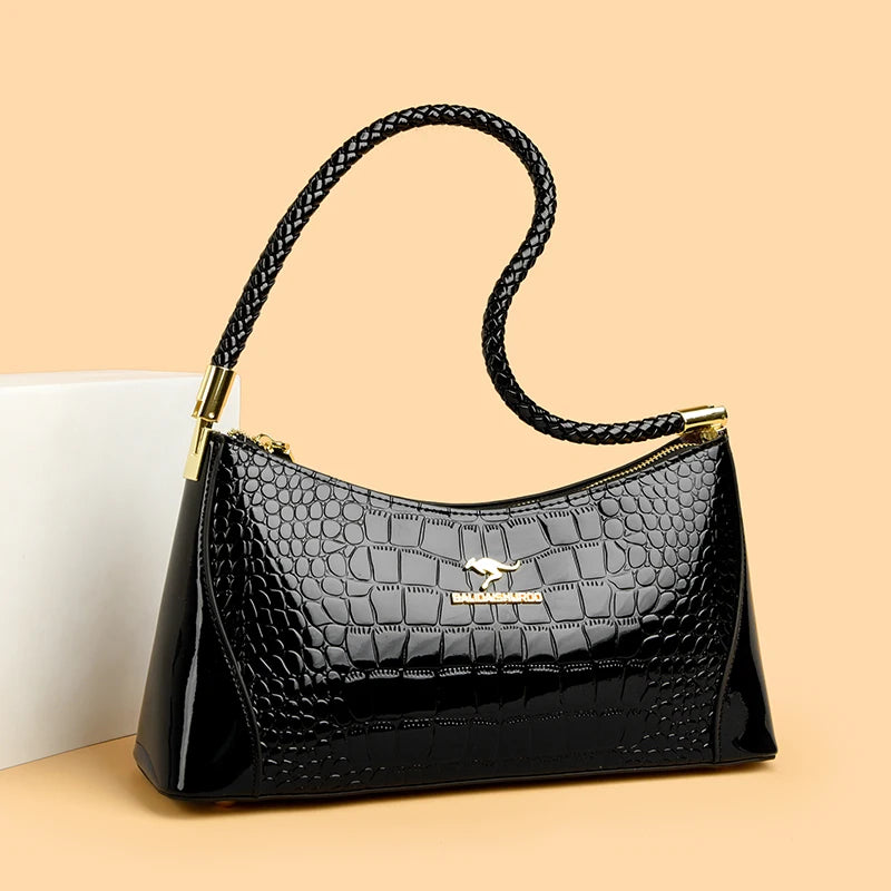 Crocodile Pattern Leather Casual Sac Bag