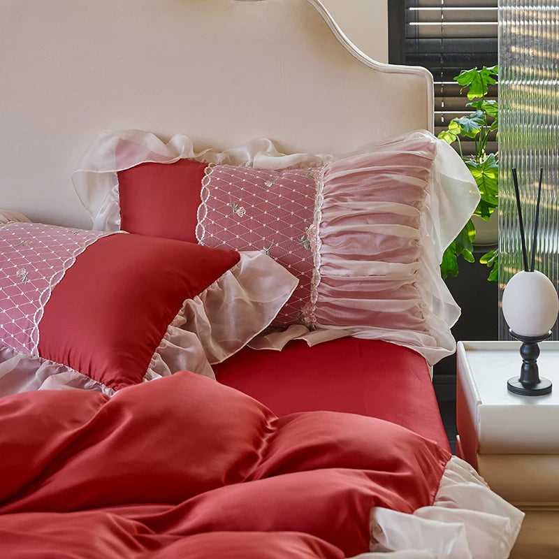 Luxury Sweet Princess Style French Cotton Bedding Set