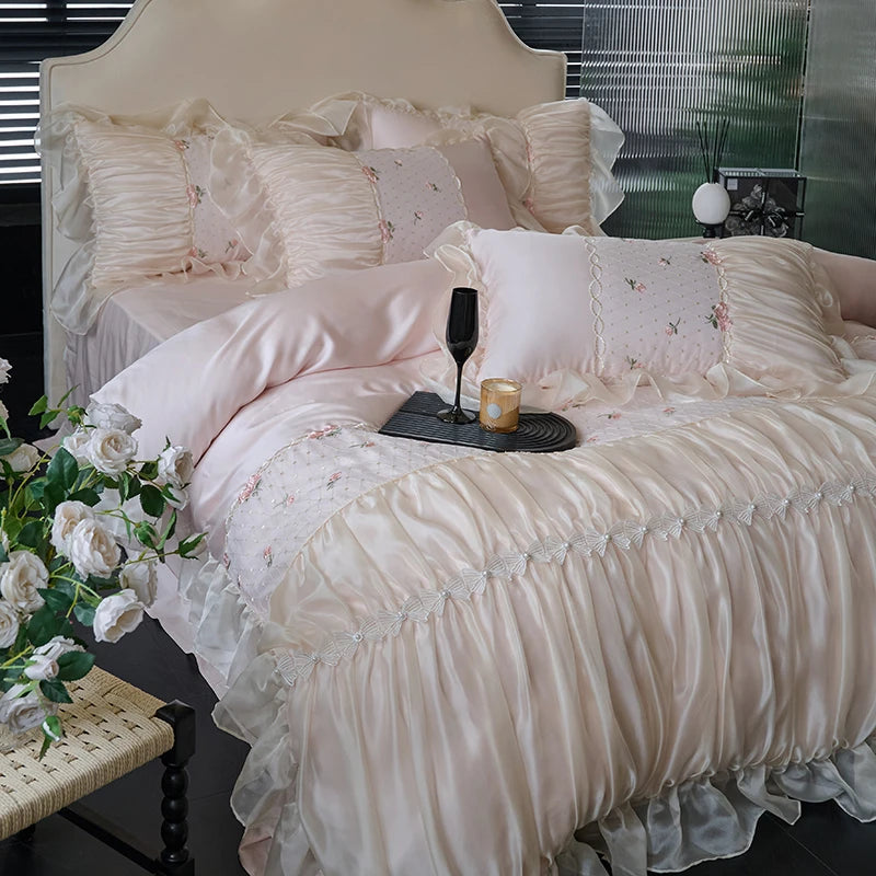 Luxury Sweet Princess Style French Cotton Bedding Set
