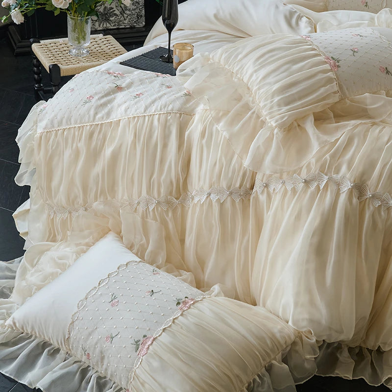 Luxury Sweet Princess Style French Cotton Bedding Set