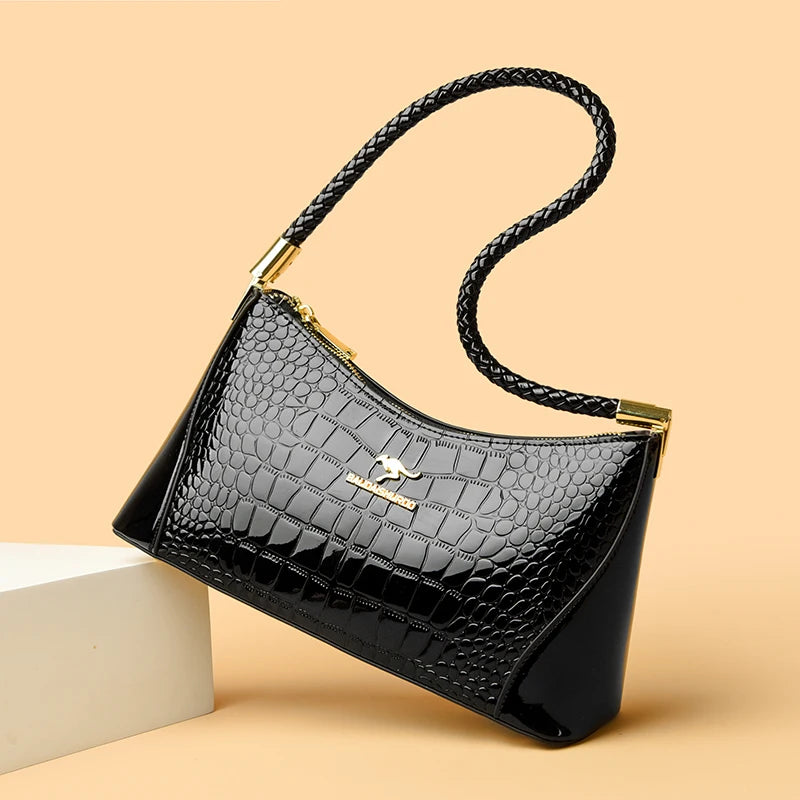 Crocodile Pattern Leather Casual Sac Bag