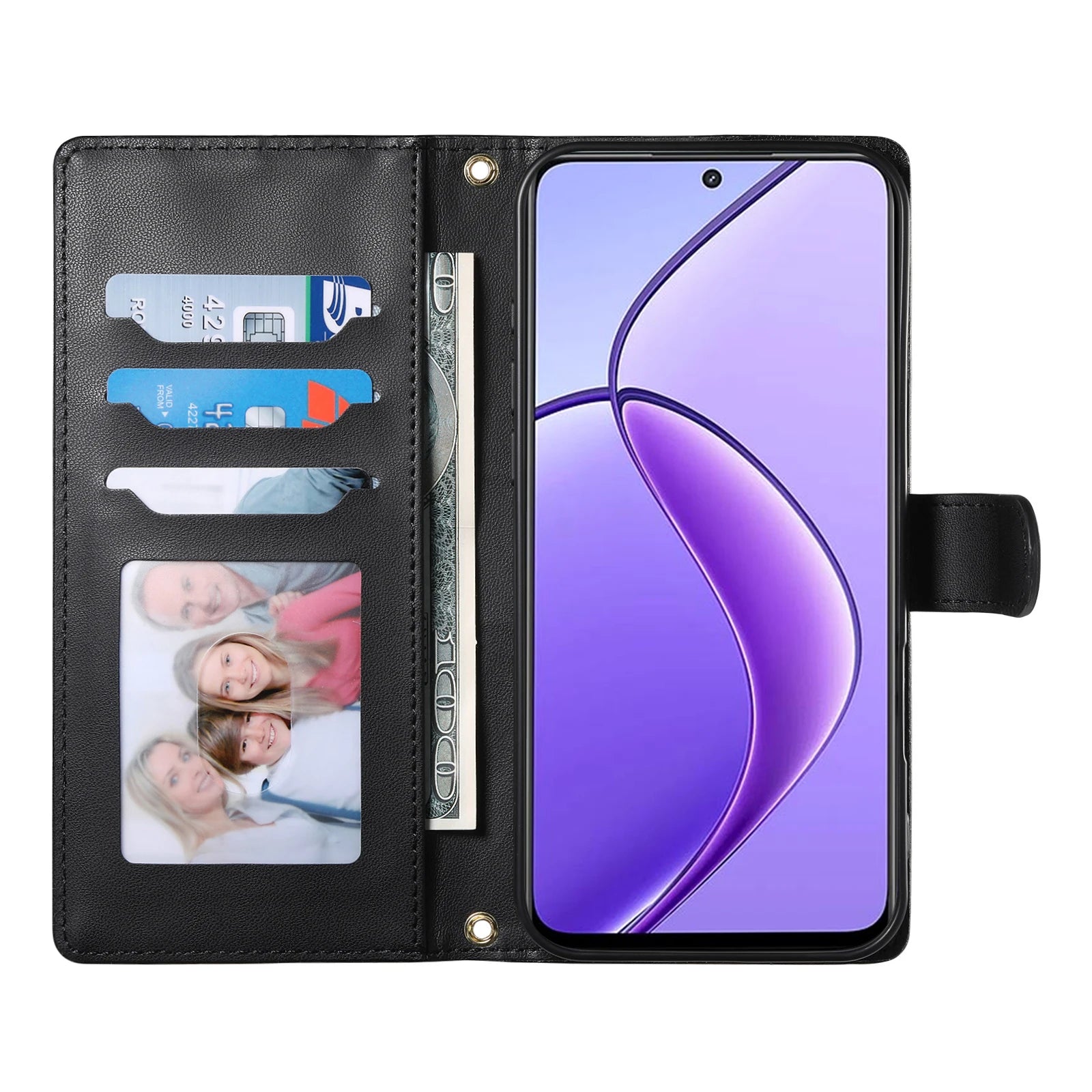 Crossbody Leather Phone Case for Samsung Galaxy – Lanyard Card Wallet Cover