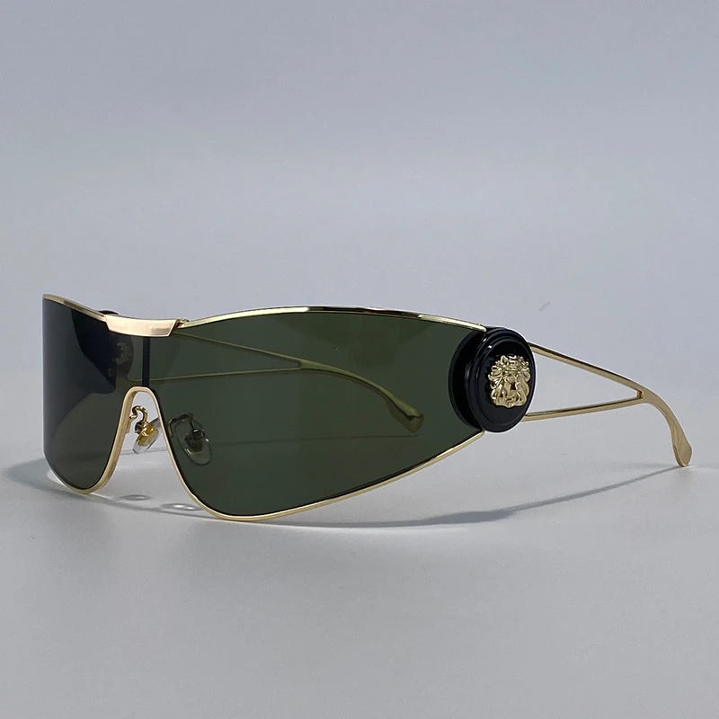 One-Piece Shield Luxury Vintage Wrap Around Sunglasses