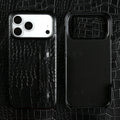 Genuine Leather Case with Wrist Strap & Kickstand for iPhone