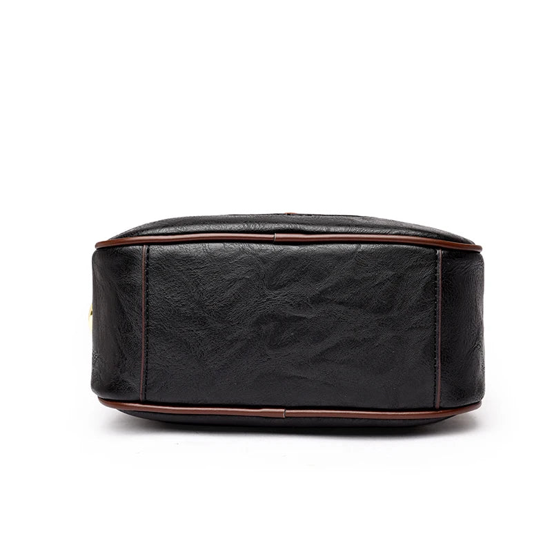 Vintage Embossed Round Shoulder Bag