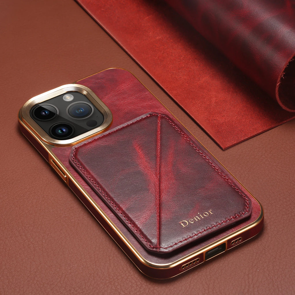 Denior iPhone Business Leather Case – Premium Protective Back Cover for iPhone