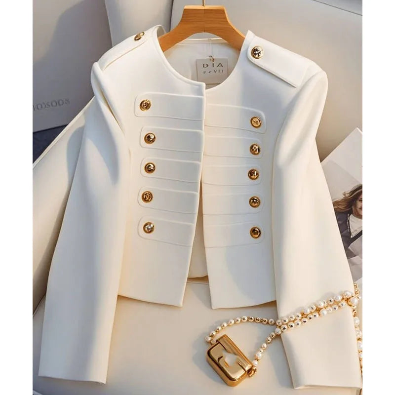 Luxurious White Short Jacket