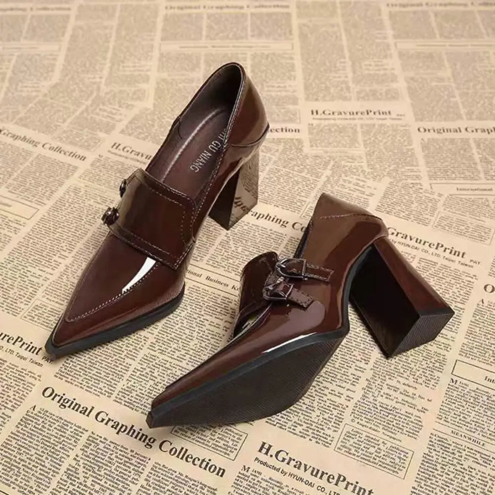 Women’s Slip-On Loafers – Pointed Toe Classic Heels