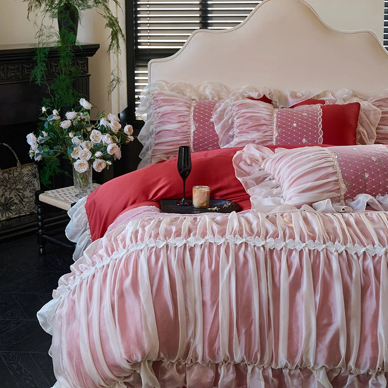 Luxury Sweet Princess Style French Cotton Bedding Set