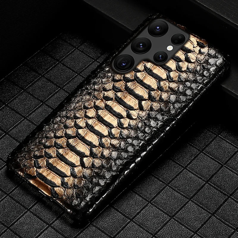 Samsung Galaxy Genuine Python Leather Case – Premium Snakeskin Back Cover