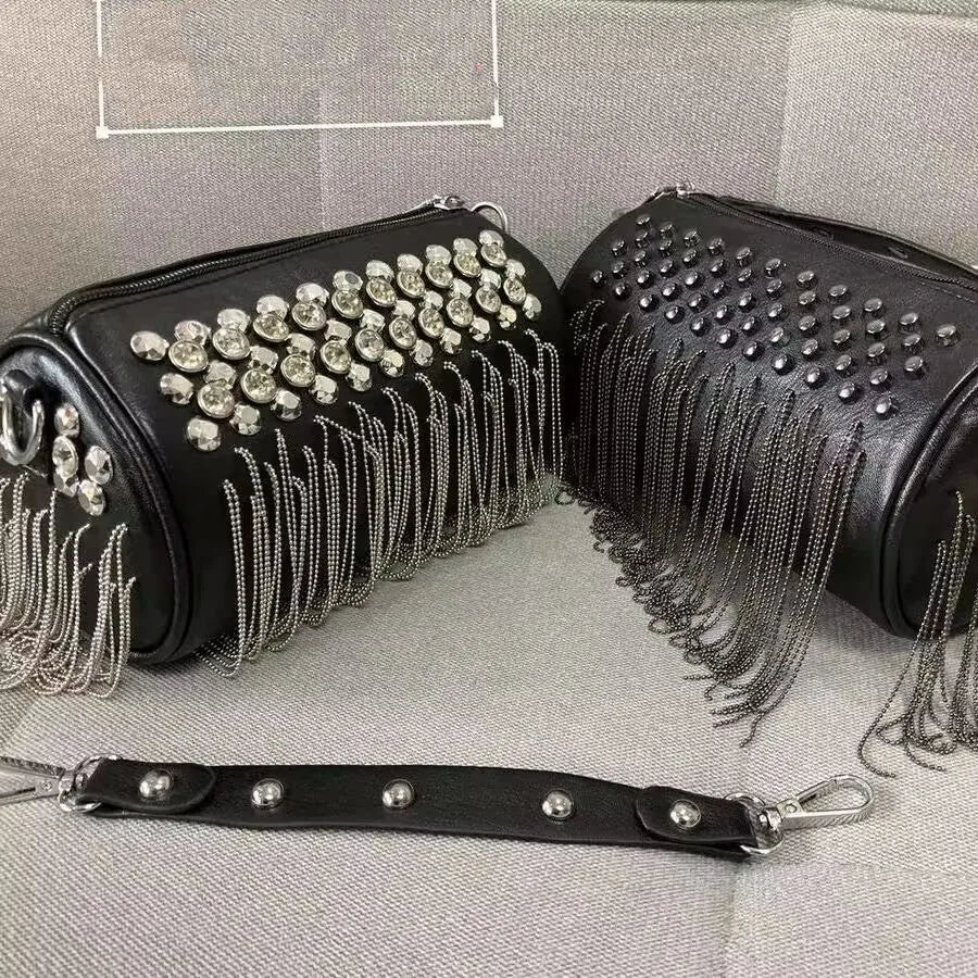 Tassel Rivet Women’s Shoulder & Crossbody Bag