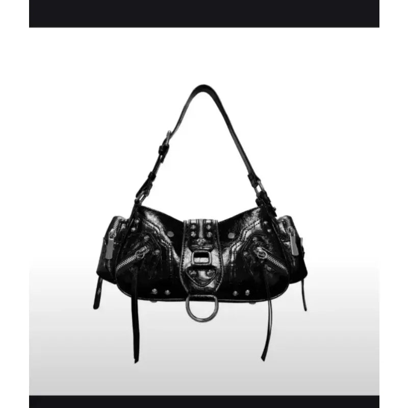 Women’s Studded PU Leather Shoulder Bag