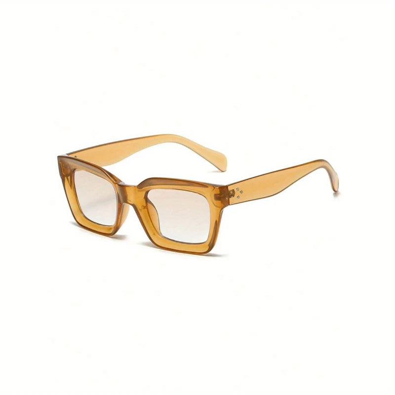 2pcs Fashion Square Thick Frame Anti Light Sunglasses UV400