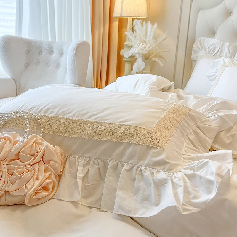 French Romantic Sweet Princess Style Bedding Set 100% Cotton