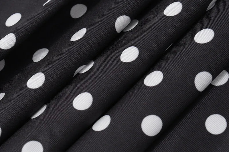 Women’s Polka Dot Off-Shoulder Sleeveless Mini Dress