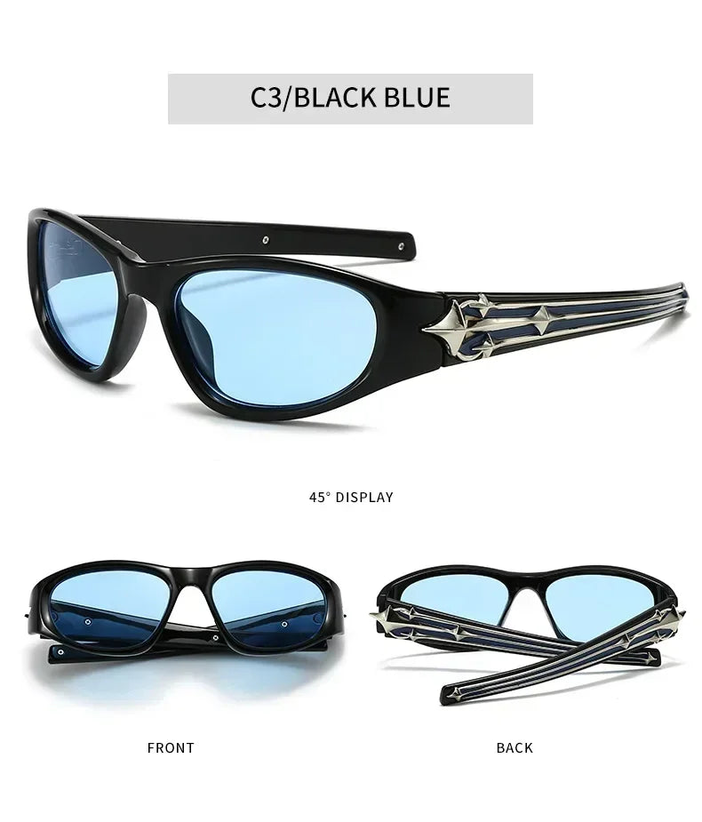 Cat Eye Sunglasses Rivet Star Sunglasses