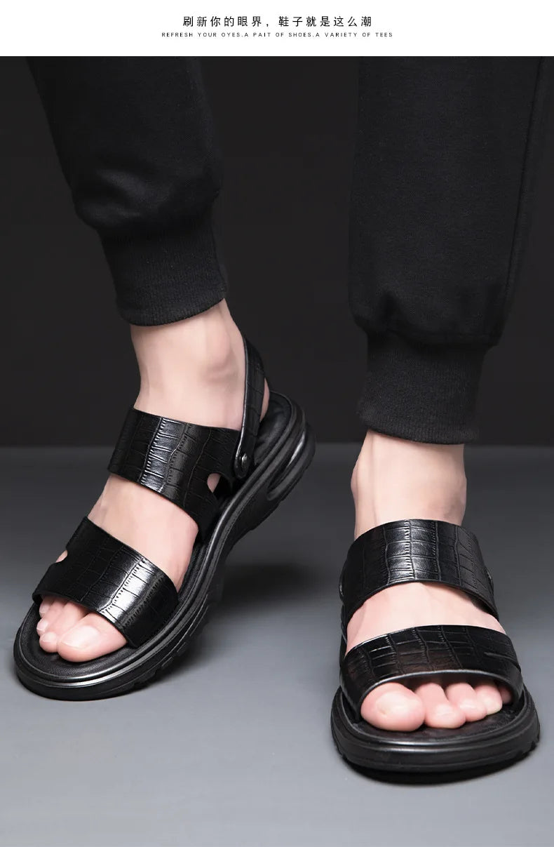 Men’s Designer Leather Sandals – Summer Shoes