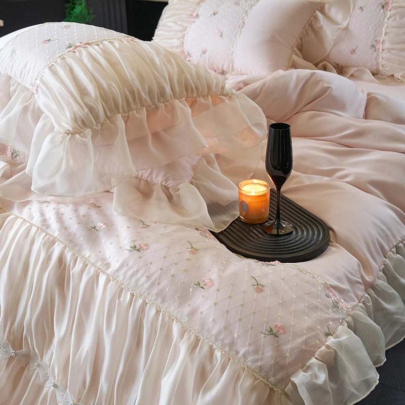 Luxury Sweet Princess Style French Cotton Bedding Set