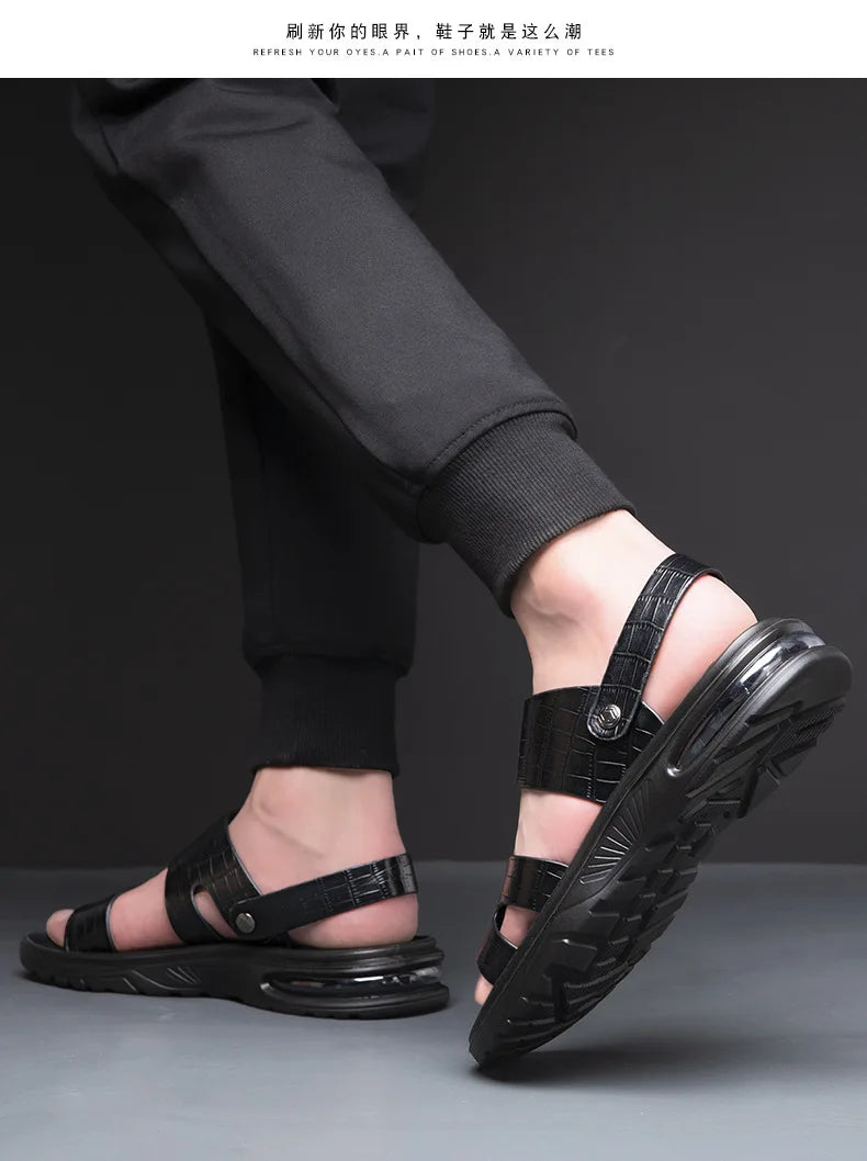 Men’s Designer Leather Sandals – Summer Shoes