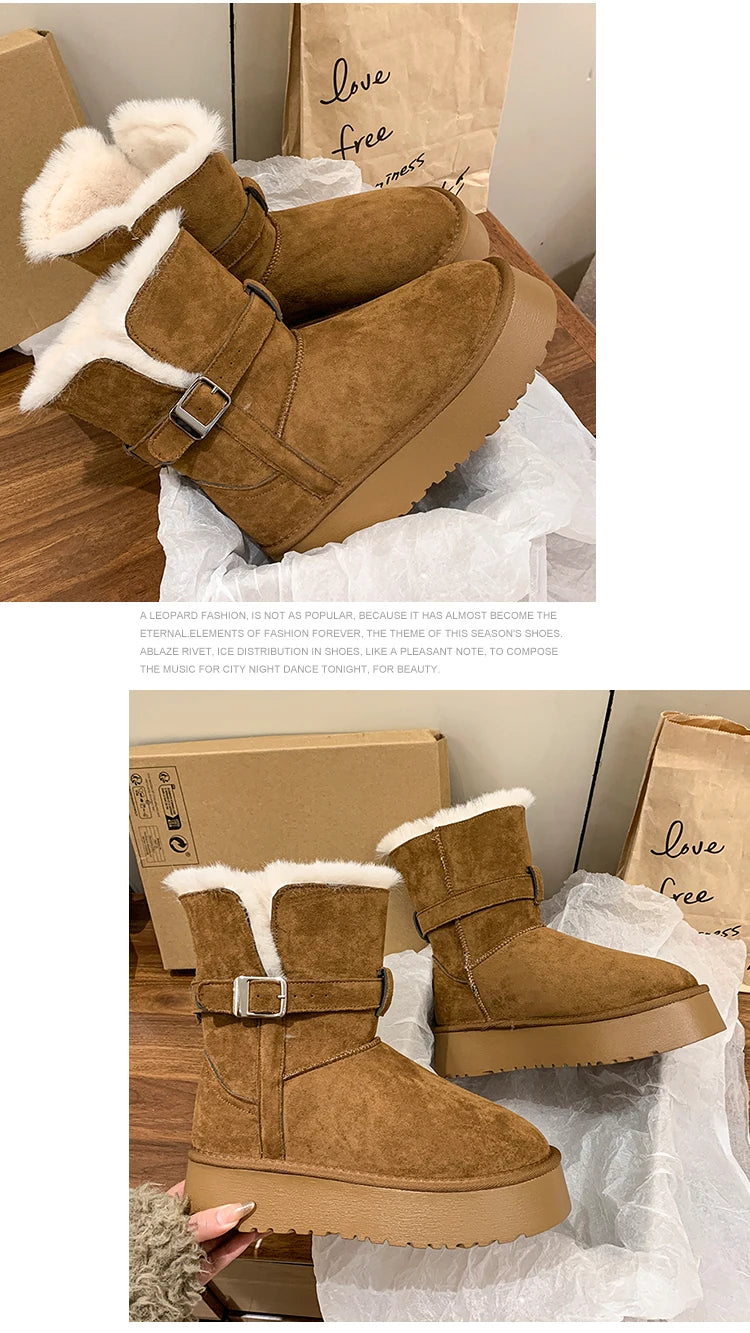 Women’s Suede Ankle Snow Boots