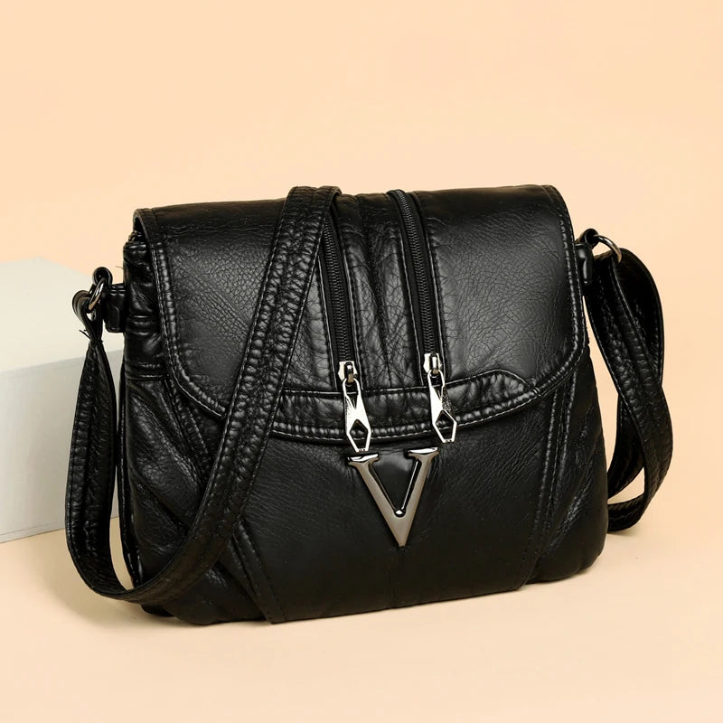 Soft Washed Leather Women’s Luxury Shoulder Bag