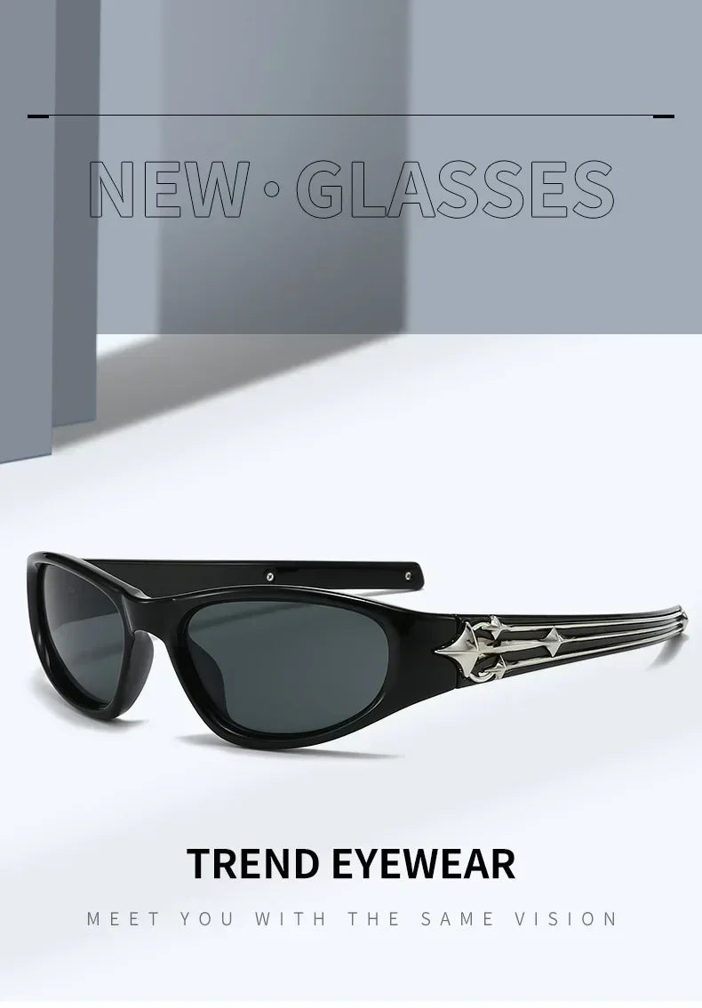 Cat Eye Sunglasses Rivet Star Sunglasses