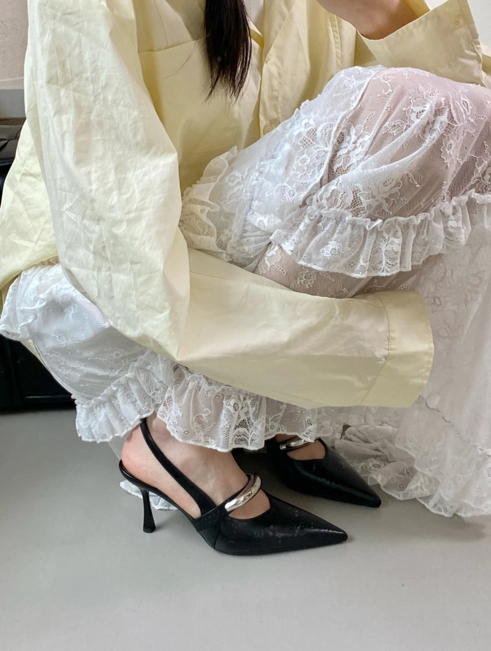 Women’s Pointed Toe Slingback High Heel Pumps