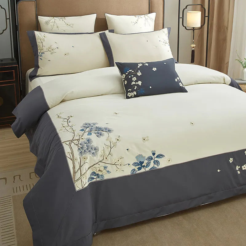 Luxurious Oriental Embroidery 600TC Egyptian Cotton