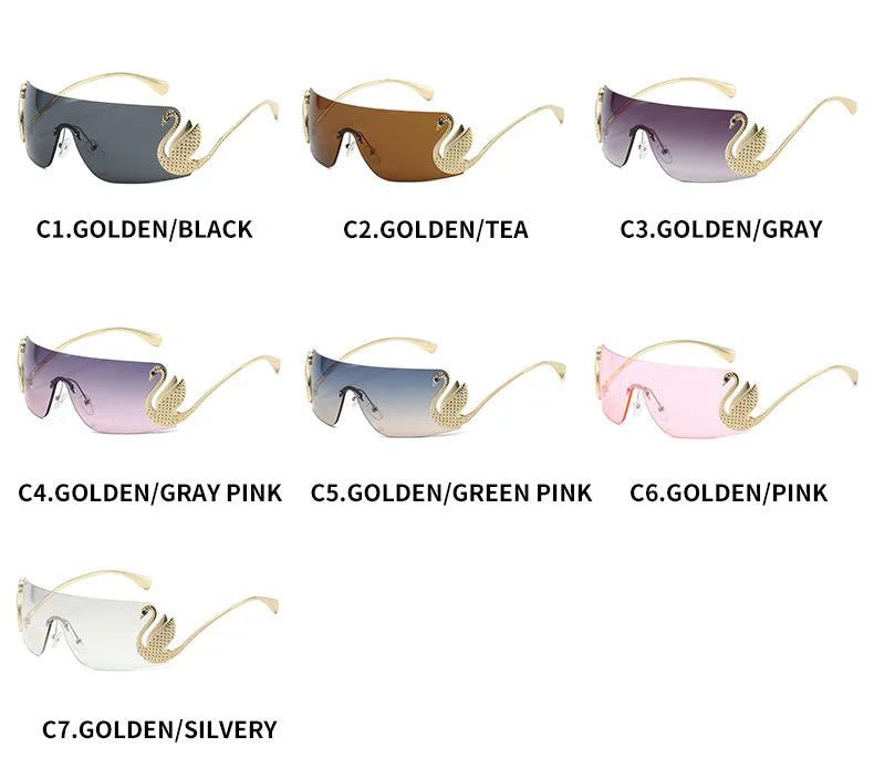 Vintage Luxury Rimless Sunglasses