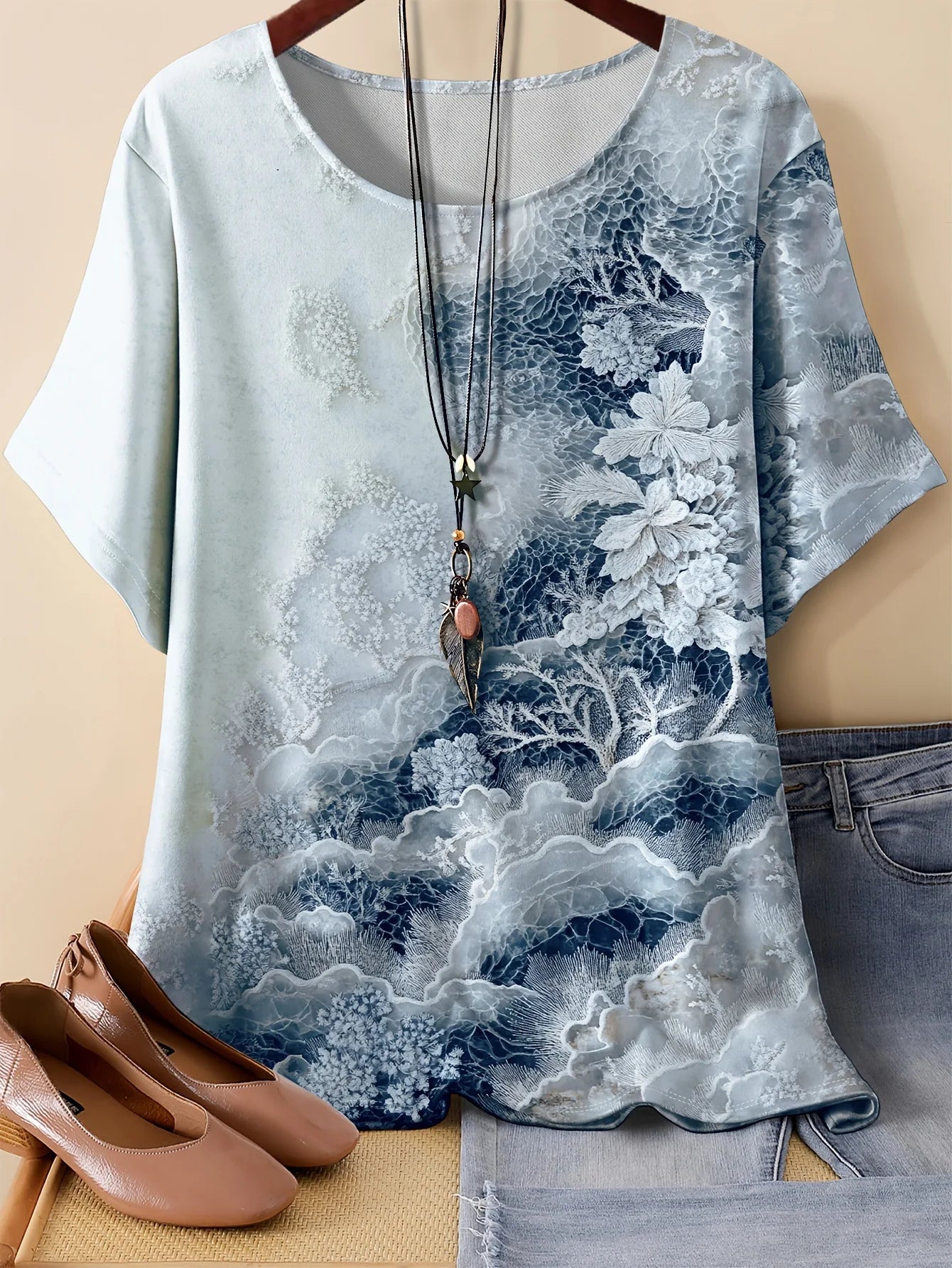 Summer Flower Butterfly T-Shirt