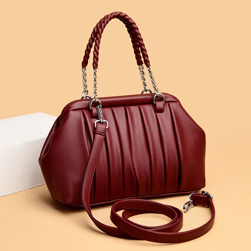 Premium Large Leather Women’s Vintage Tote Bag